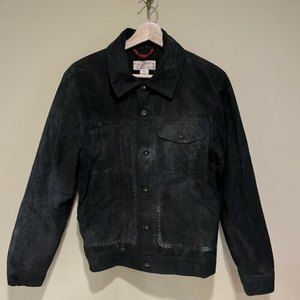 BLACK Filson Short Lined Soy Base Waxed Cruiser Jacket Small S